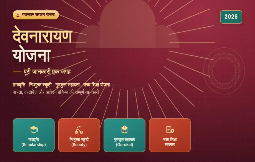 Devnarayan Yojana Scholarship, Free Scooty, Gurukul Yojana 2026