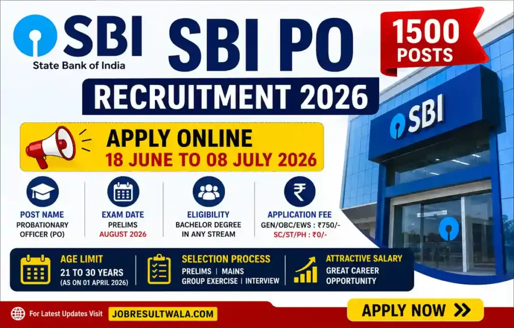 official SBI PO vacancy 2026: 1500 पदों पर बंपर भर्ती, आवेदन शुरू,