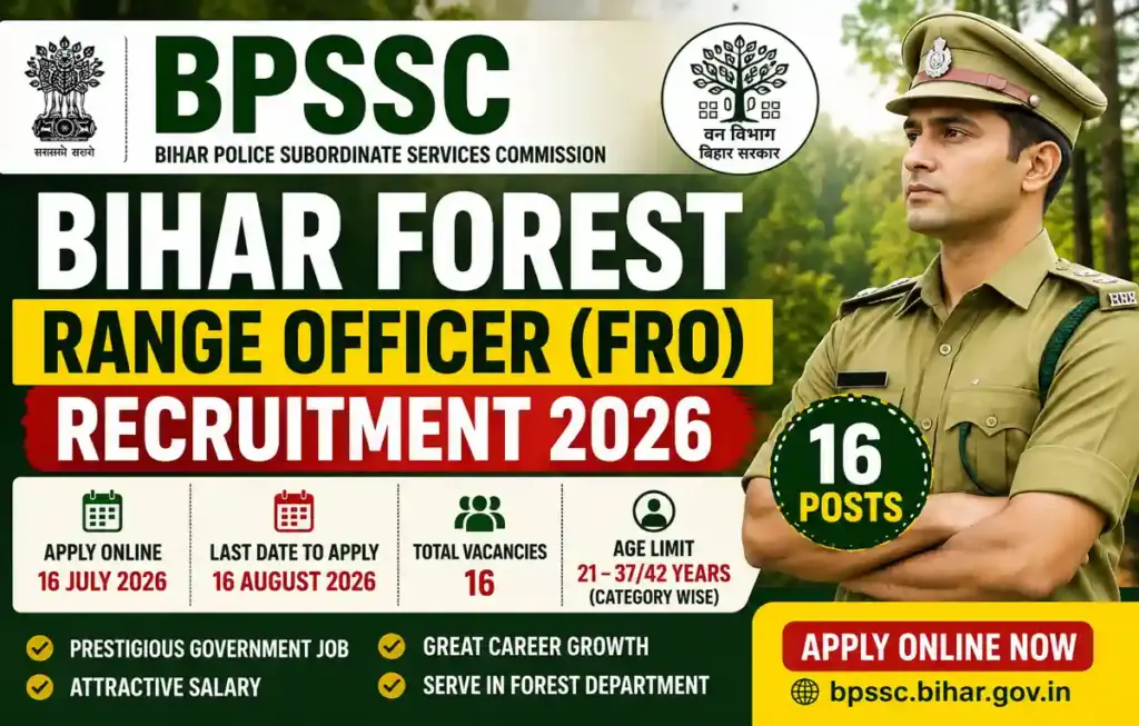 Great News!BPSSC Bihar Forest Range Officer Recruitment 2026