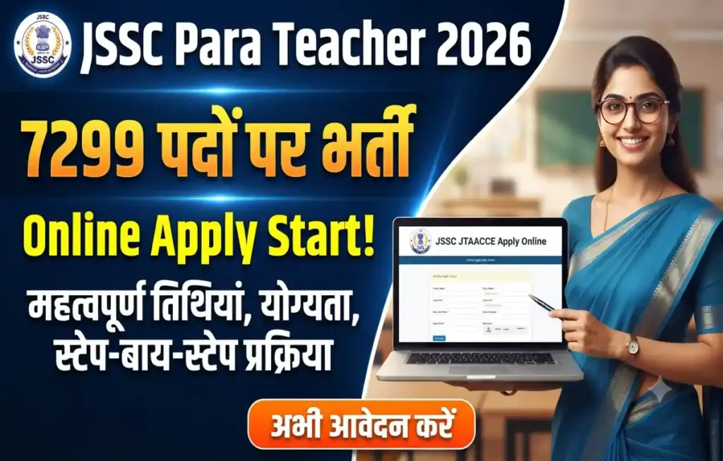 JSSC Para Teacher JTAACCE Recruitment 2026-apply direct link