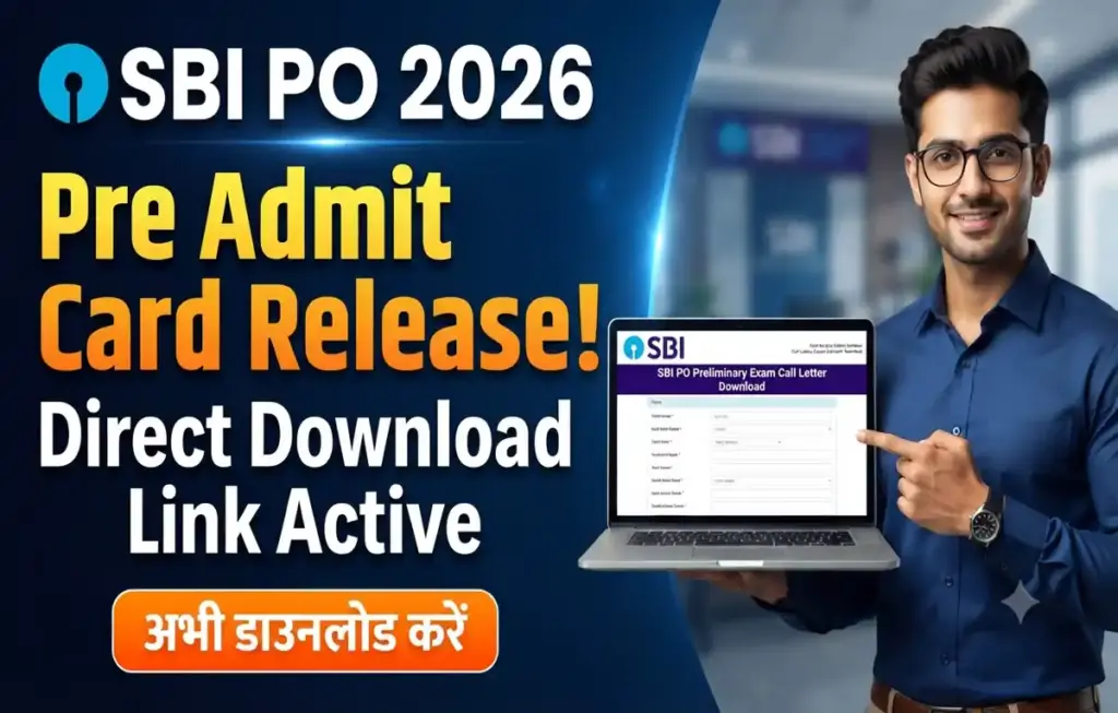 SBI PO Pre Admit Card 2026 Release download direct link