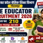 UP ECCE Educator Recruitment 2026 – Gorakhpur में 210 post UP ECCE Educator Recruitment 2026 – Gorakhpur में 210 post - Uttar Pradesh Sarkari Result